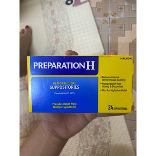 hộp đặt trĩ preparationH 24v UsA