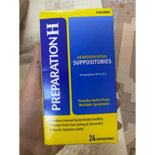 hộp đặt trĩ preparationH 24v UsA