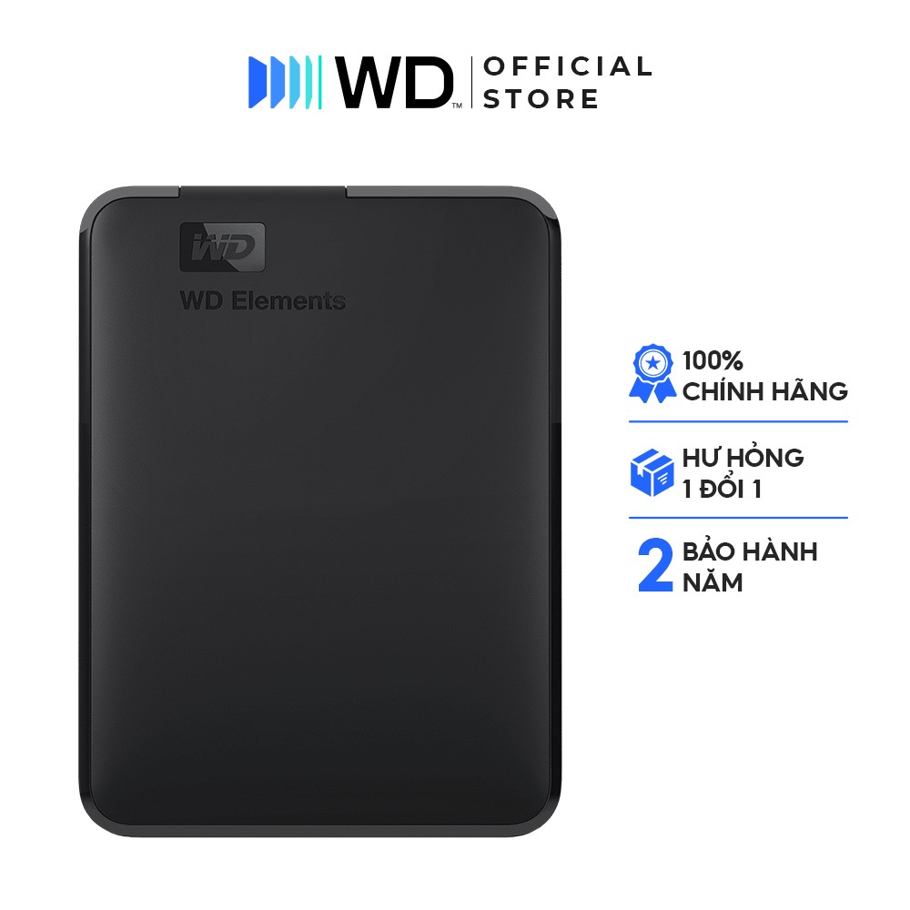 Ổ cứng di động HDD Western Digital WD Elements 2.5Inch USB 3.0 (tương thích 2.0) Window/Mac OS BH 2 