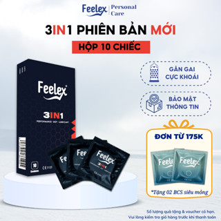 Bao cao su Feelex gân gai, kéo dài thời gian, nhiều gel bôi trơn
