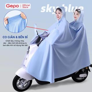 Áo mưa đi xe máy che phủ toàn thân vành đôi chắn nước, dễ dàng sử dụng điện thoại