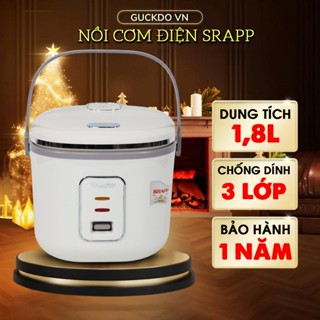 Nồi cơm điện SRAPP SH-NC198 dung tích 1,8L phù hợp 4-6 người ăn, lòng nồi siêu chống dính giữ nhiệt lâu