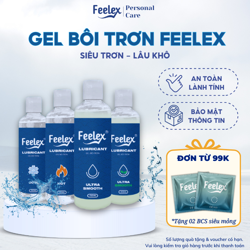 Gel bôi trơn Feelex Lubricant siêu trơn, an toàn lành tính 250ml