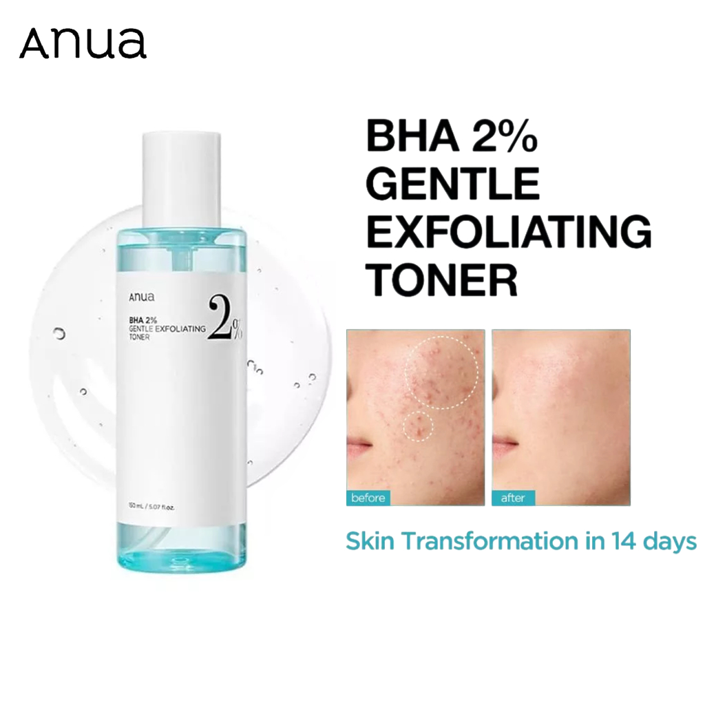 Anua Toner Tẩy Da Chết BHA 2% 150ml Se Khít Lỗ Chân Lông, Cân Bằng Dầu, Ngừa Mụn
