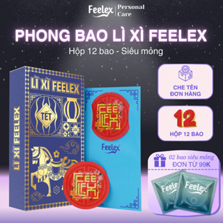 Bao cao su Feelex Lì xì siêu mỏng chân thật, gọn nhẹ, tiện lợi
