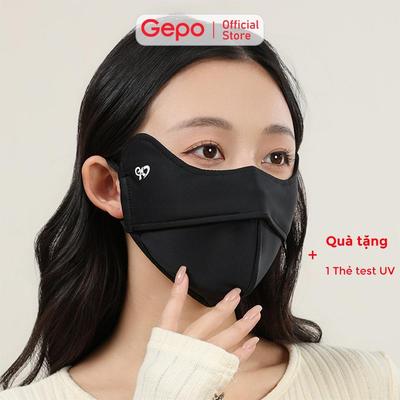 Khẩu trang vải 2 lớp ENAIDE chất liệu lụa băng chống nắng chống tia UV UPF 50+ tặng thẻ test UV