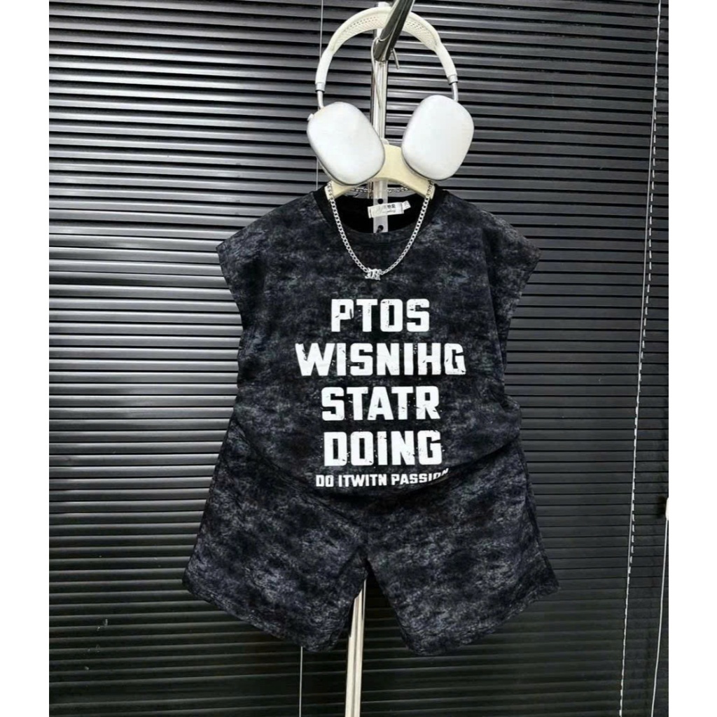 Đồ bộ bé trai size đại 50kg  Quần áo trẻ em mùa hè ( BA LỖ LOANG )