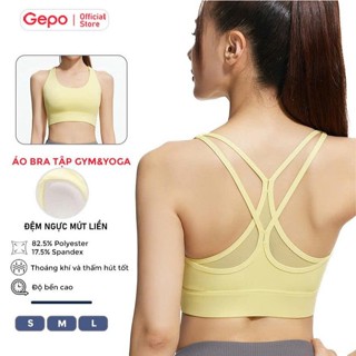 GEPO Áo Bra Dây Lưng Tập Gym, Yoga Mút Liền Chống Sốc Co Giãn Thoáng Khí GP242