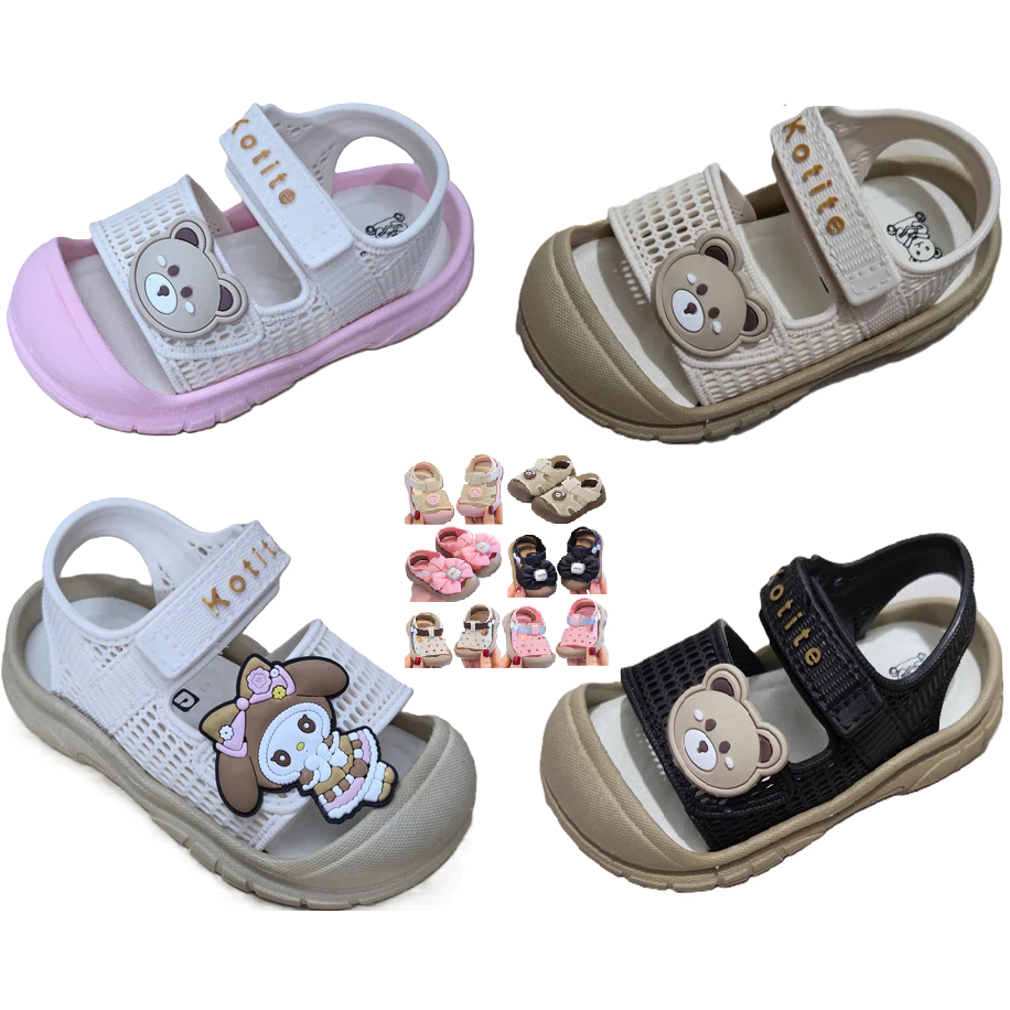 SANDAL BAO ĐẦU QUAI LỖ THOÁNG MỀM DẺO CHO BÉ MÃ 912