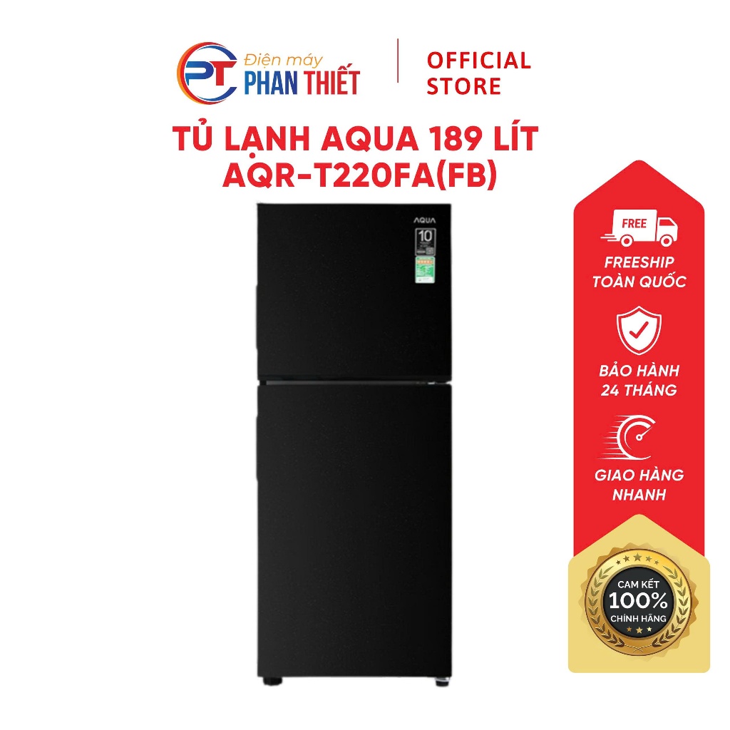 Tủ lạnh Aqua Inverter 189 lít AQR-T220FA(FB)
