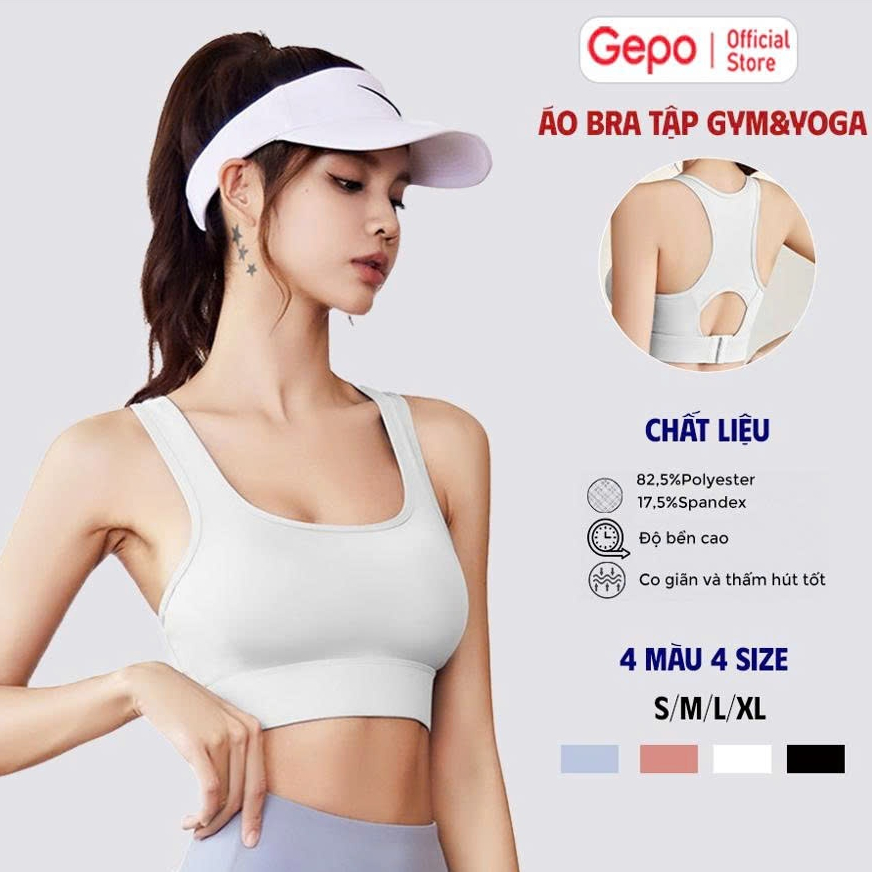 GEPO Áo bra tập gym yoga cao cấp có mút ngực chống sốc GP204