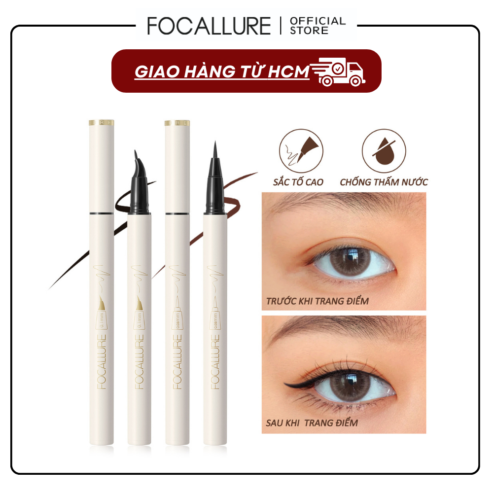 FOCALLURE Bút kẻ mắt nước siêu mượt chống thấm nước và lâu trôi 0.6g