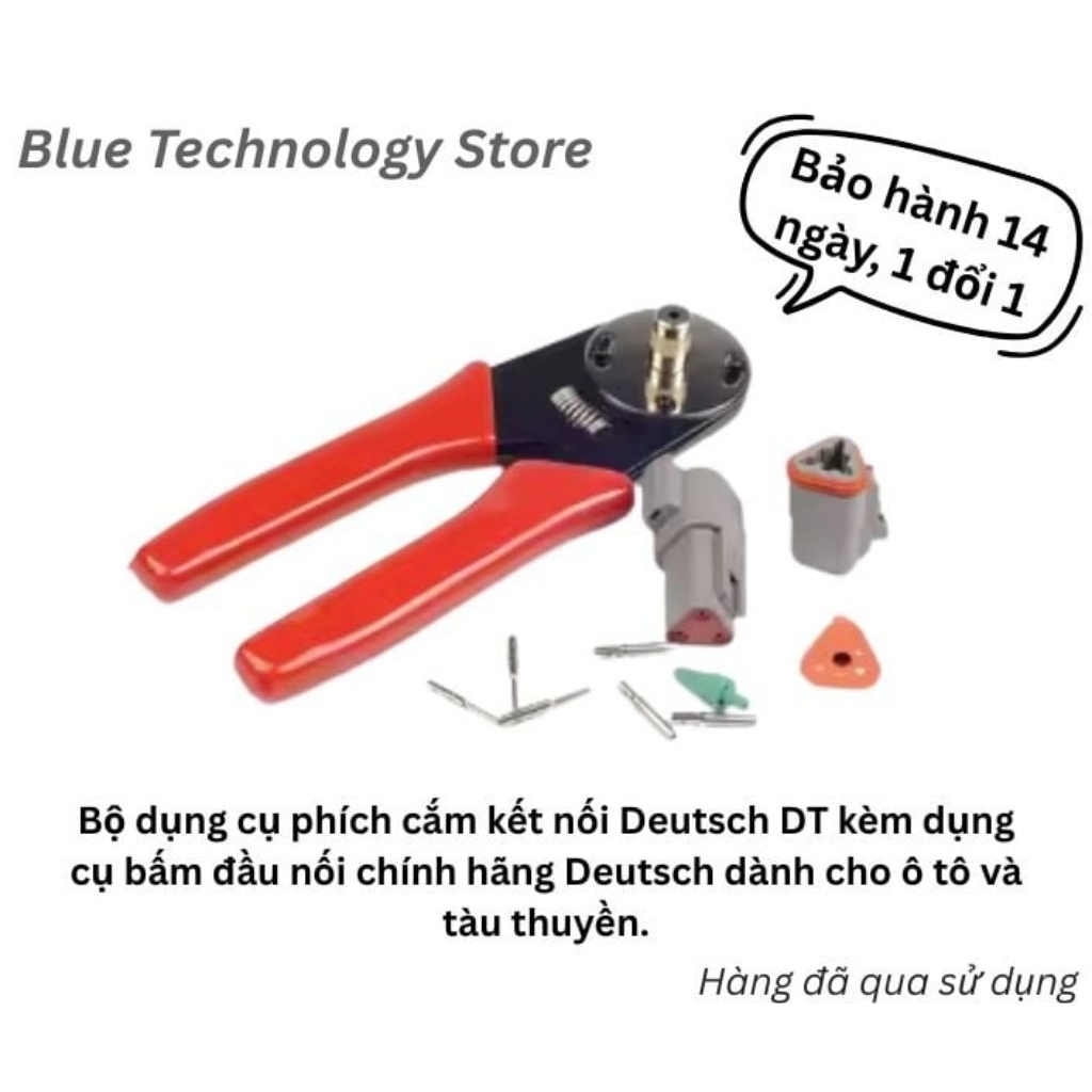 Bộ dụng cụ phích cắm kết nối Deutsch DT kèm dụng cụ bấm đầu nối chính hãng Deutsch dành cho ô tô và 