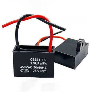 Tụ quạt có dây CBB61 1,5 uF 450v - Phụ tùng thông dụng sử dụng trong động cơ điện, quạt điện