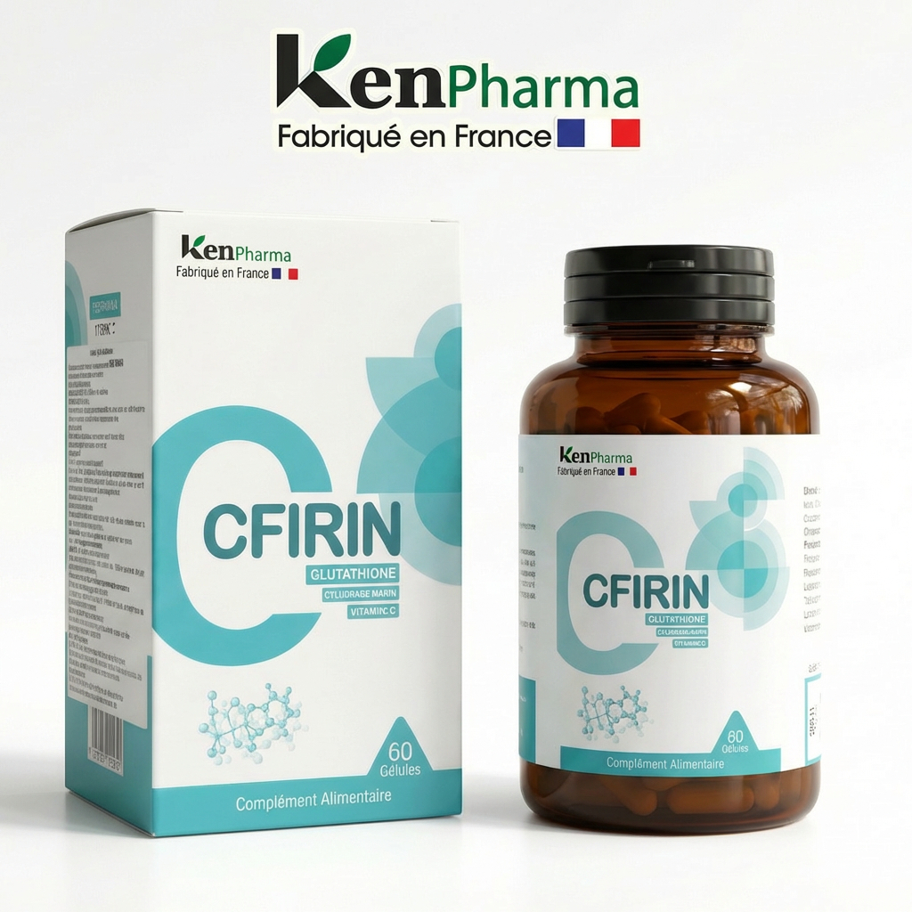 CFIRIN Viên uống hỗ trợ trắng sáng da, trị nám, giải độc gan, KenPharma, nhập khẩu Pháp, lọ 60 viên