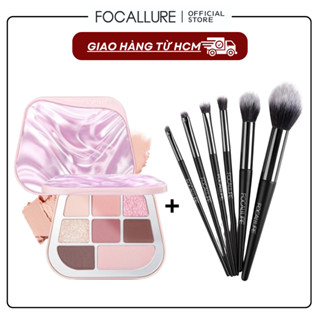 FOCALLURE Bảng phấn mắt 8 ô + bộ cọ trang điểm 6 cây 148g