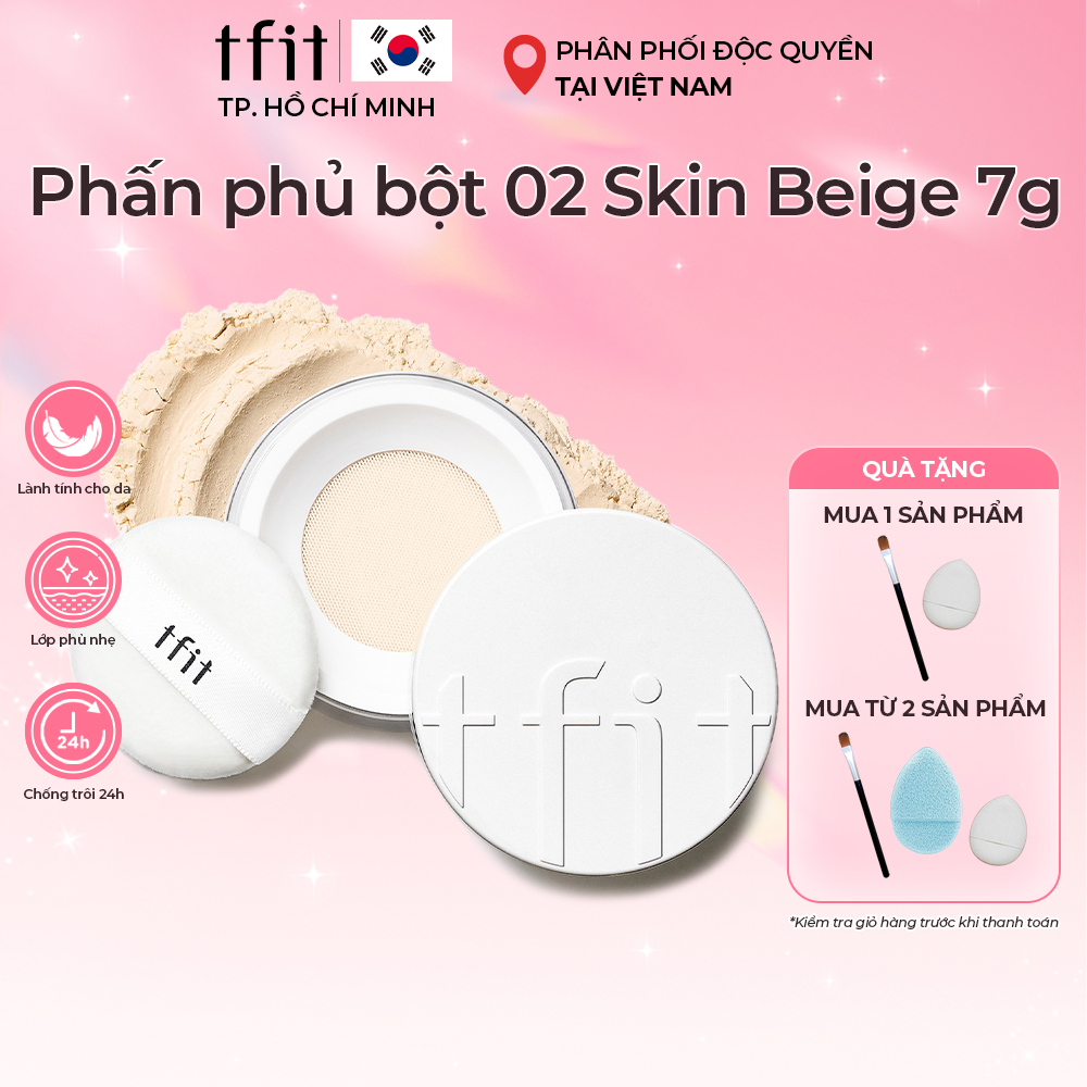 Phấn phủ bột TFIT 02 Skin Beige, Phấn phủ kiềm dầu Translucent Set Finishing Powder - TFIT HCM