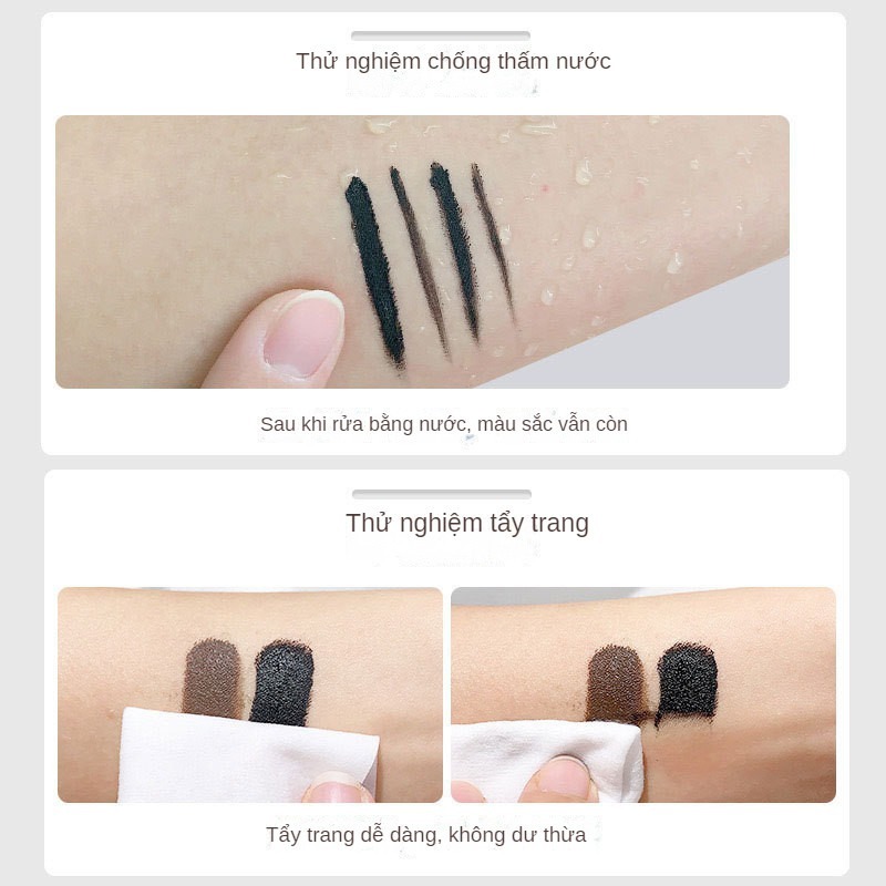 Gel kẻ mắt 2 màu đen & nâu LIJIEYOU kèm cọ miễn phí, lâu trôi, chống nước & mồ hôi | BigBuy360 - bigbuy360.vn