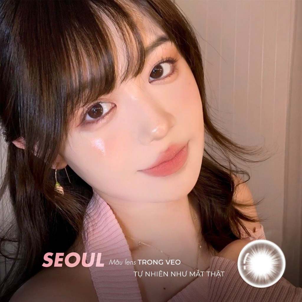 Lens cận nâu tự nhiên Seoul thương hiệu Angel Eyes dùng 6 tháng - Hiva Lens Đà Nẵng