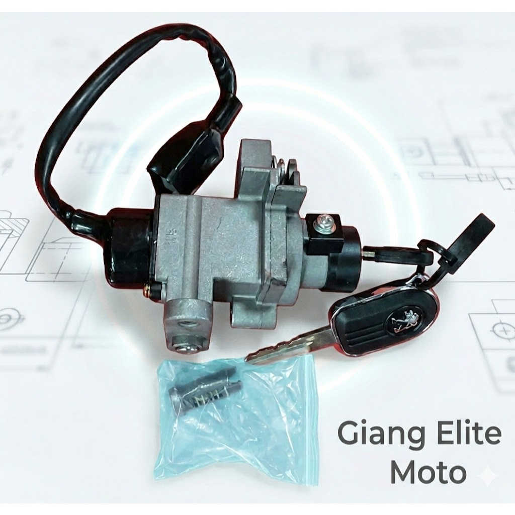 Ổ Khóa Xe Peugeot Django 125/150 – Bộ Khóa Từ Xe Máy Chống Trộm Chuẩn Zin Thay Thế Chất Lượng Cao