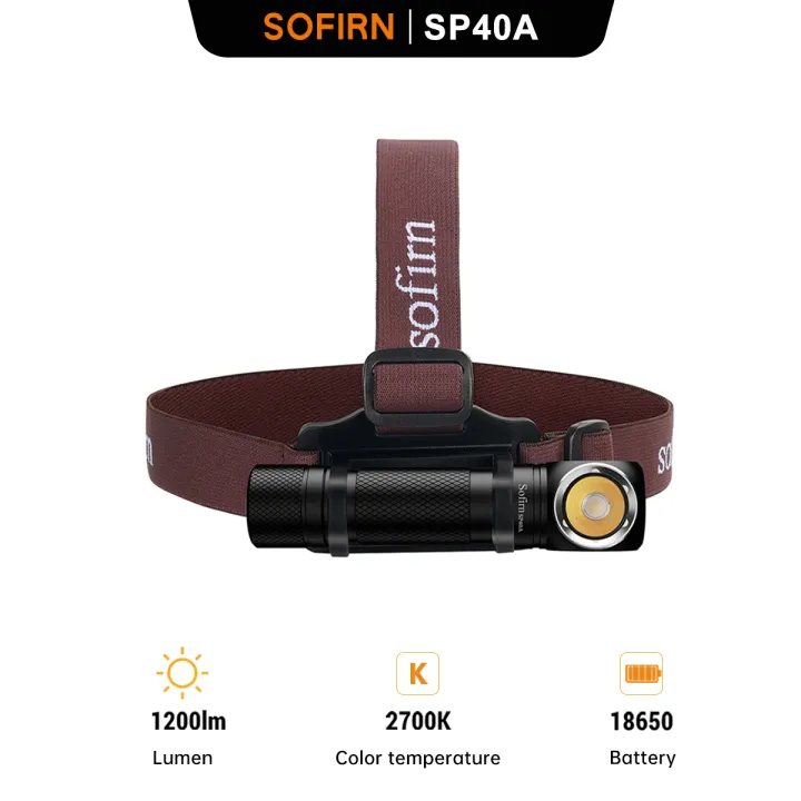 Đèn Sofirn SP40A TIR LED Headlamp LH351D 1200lm 18650 USB Rechargeable