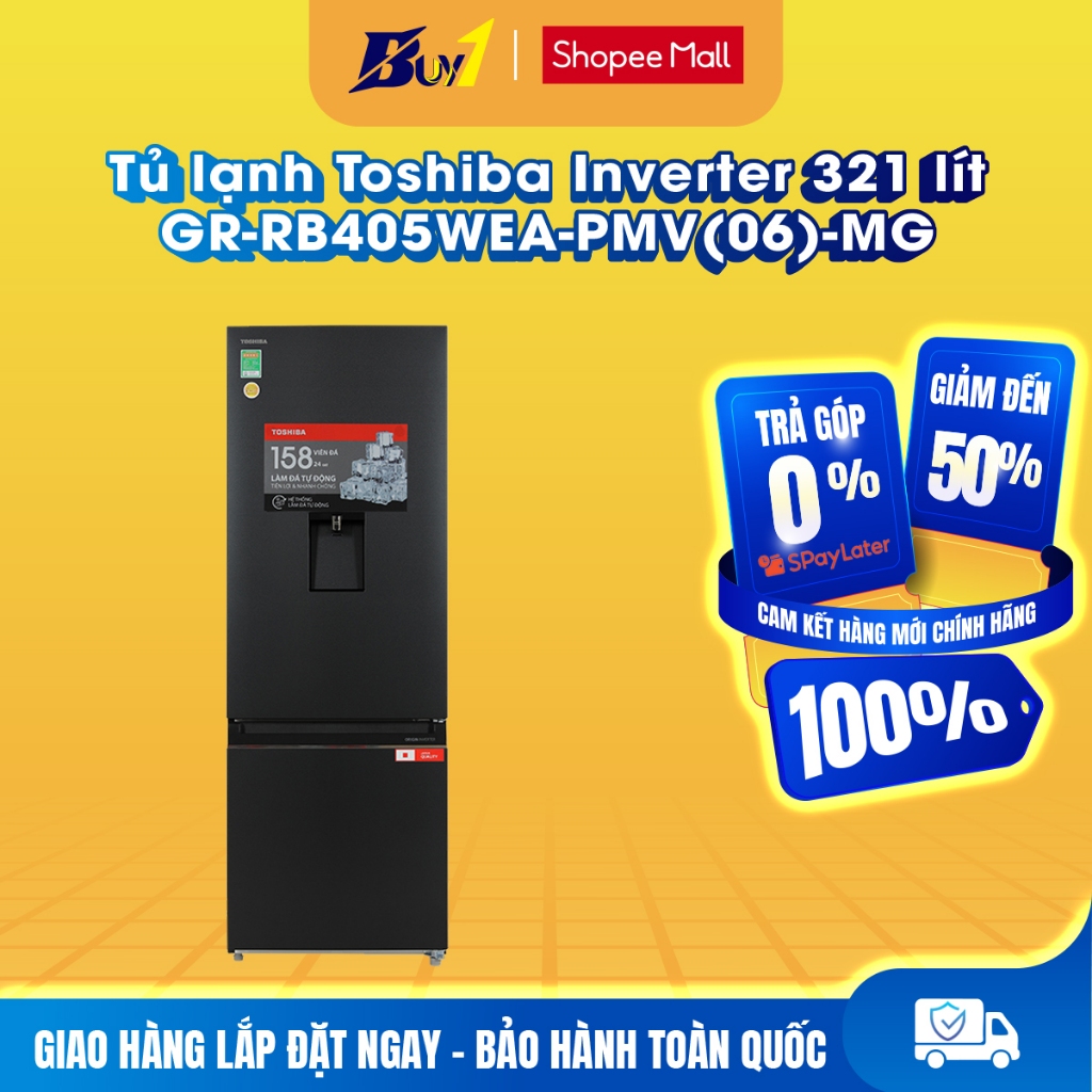GR-RB405WEA-PMV(06)-MG - Tủ lạnh Toshiba Inverter 321 lít GR-RB405WEA-PMV(06)-MG - Hàng chính hãng