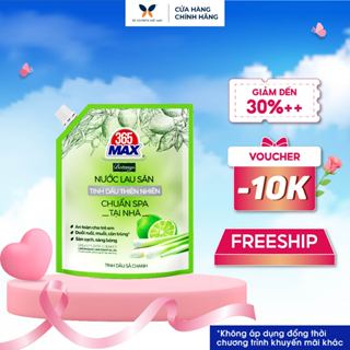 Túi Nước Lau Sàn 365 Max Botany Tinh Dầu Sả Chanh 3.6 Lít Làm sạch bóng sàn nhà, an toàn cho da bé