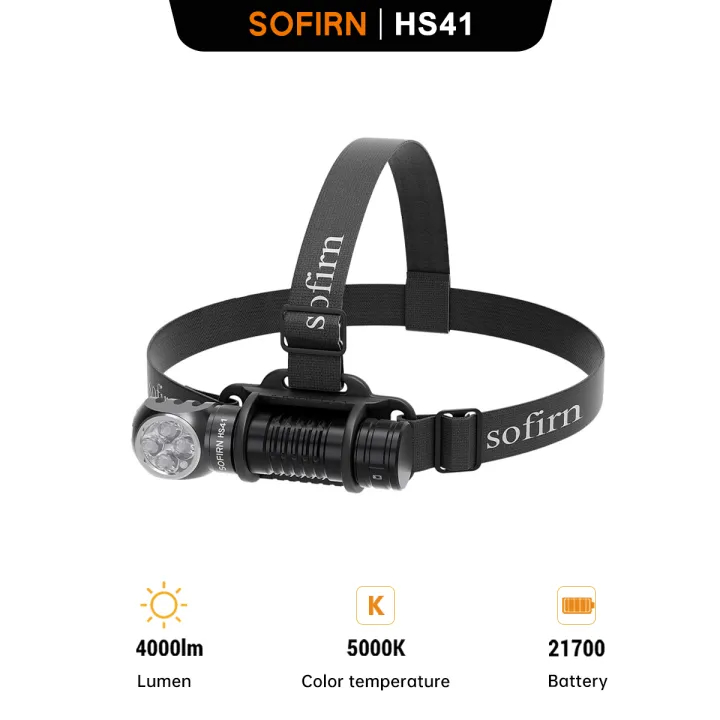 Đèn Sofirn HS41 Headlamp 4000lm 21700 USB C Rechargeable with Power Bank Flashlight SST20 LED Torch 