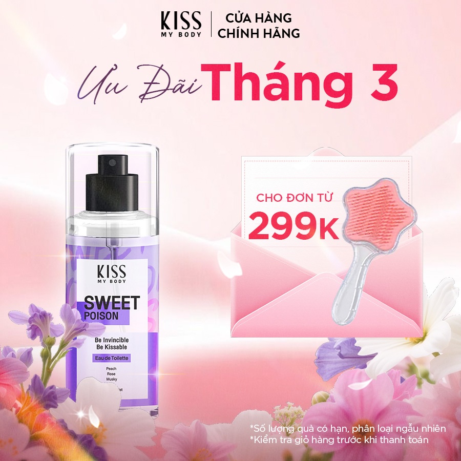 Xịt Thơm Toàn Thân Hương Nước Hoa KISS MY BODY Perfume Mist - Hương Sweet Poison 88ml
