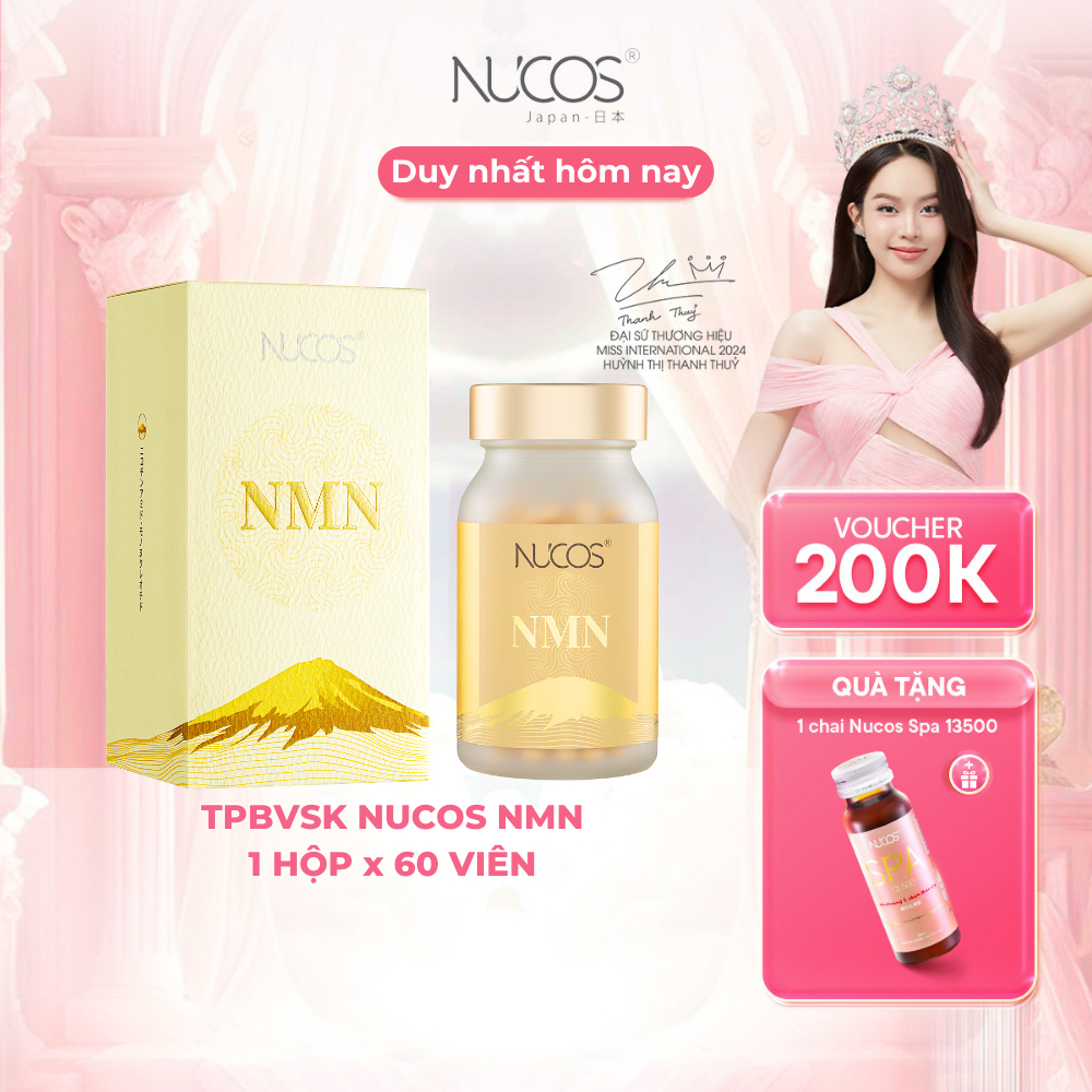 [TẶNG 1 CHAI NUCOS 13500] TPBVSK Viên Uống Nucos NMN Hỗ trợ Làm Đẹp Da Chống Lão Hoá Hộp 60 viên
