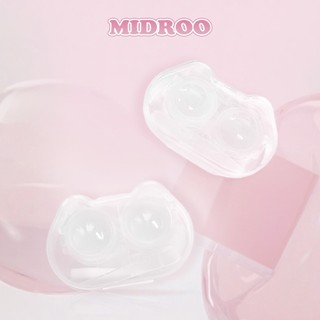 Hộp đựng kính áp tròng Midroo Dễ Thương Mèo Dễ Lens Khay Kèm Dụng Cụ Đeo Lens