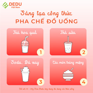 Siro Đào DEDU – Nguyên Liệu Pha Chế – Hương Đào Thơm Dịu – 2.5kg/Chai x 6 Chai/Thùng