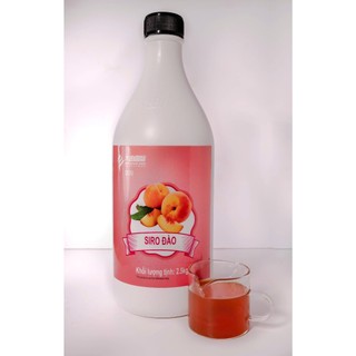 Siro Đào DEDU – Nguyên Liệu Pha Chế – Hương Đào Thơm Dịu – 2.5kg/Chai x 6 Chai/Thùng