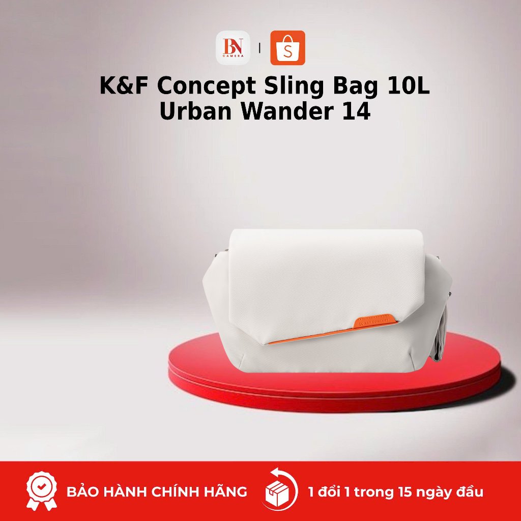 Túi Máy Ảnh K&F Sling Bag 10L Urban Wander 14 (Off White) - KF13.213V1