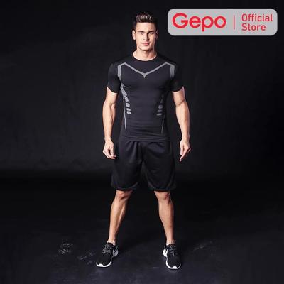 GEPO Áo Thể Thao Nam Cộc Tay Chuyên Tập Gym Chất Liệu Co Giãn Thấm Hút Mồ Hôi Ôm Body