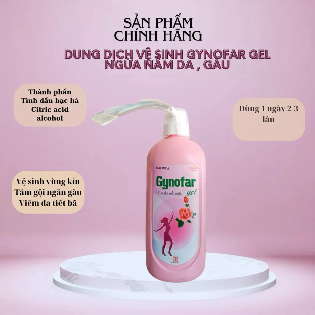 [Chính Hãng KDS]Combo 5 chai Dung Dịch Vệ Sinh Phụ Nữ Gynofar 800g Dạng Gel, Dịu Nhẹ, Giảm Ngứa Và L