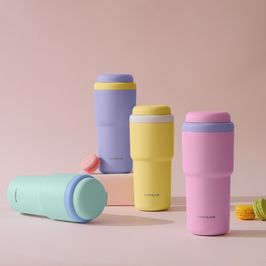 [LocknLock] Bình giữ nhiệt Daily Macaron Tumbler LHC3292 480ml thép không gỉ 316L