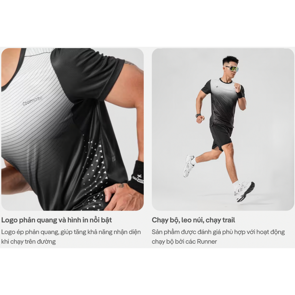 [MUA 3 GIẢM 30%]BST Áo thun thể thao Graphic chạy bộ, chạy trail siêu nhẹ, thoáng khí, thấm hút mồ hôi Coolmate | BigBuy360 - bigbuy360.vn