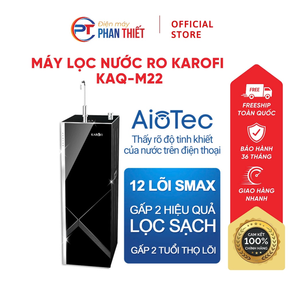 Máy lọc nước RO Karofi KAQ-M22 - 99 cm x 32 cm x 41.5 cm, 23 kg, Việt Nam