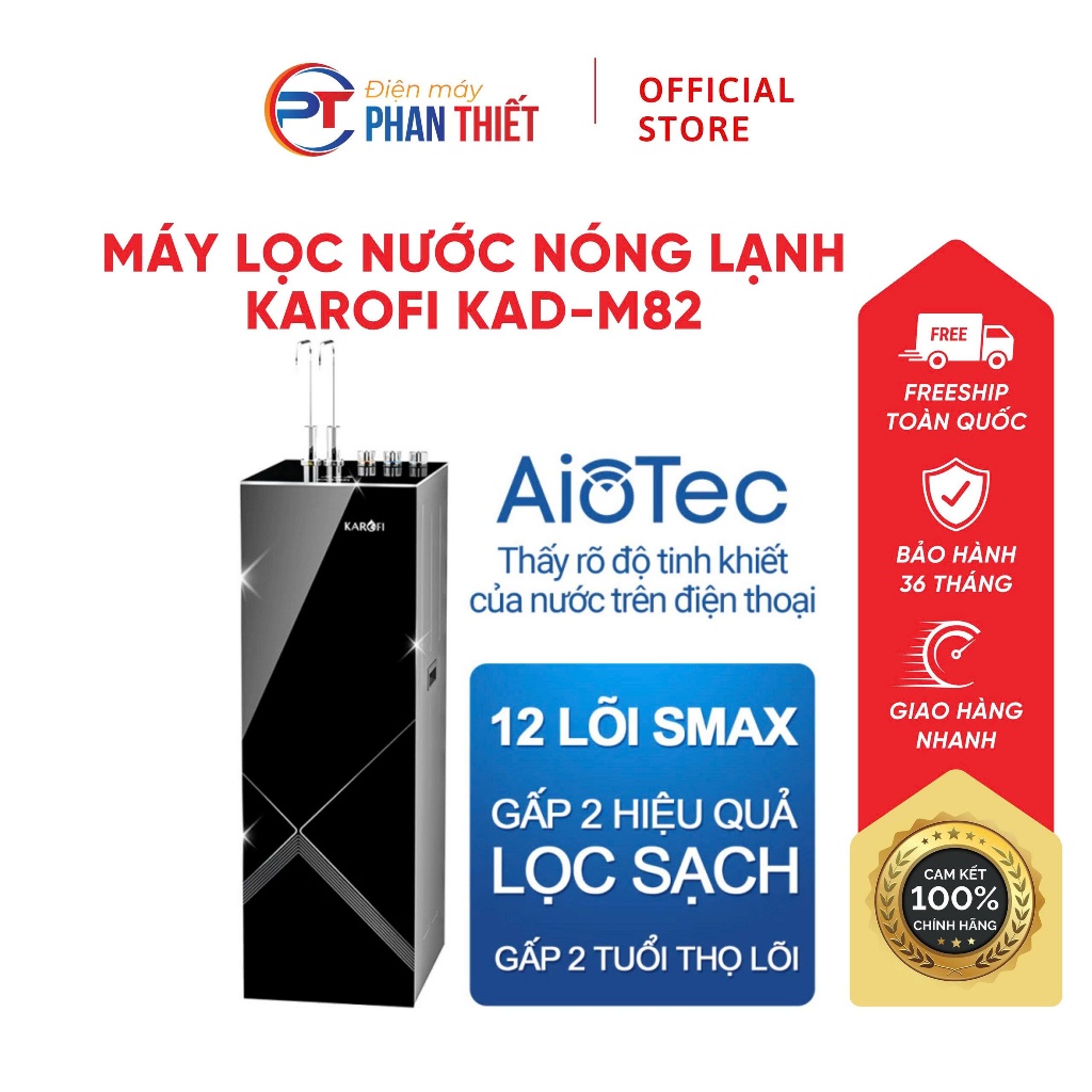 Máy lọc nước nóng lạnh Karofi KAD-M82 Nóng nhanh lạnh sâu mẫu mới