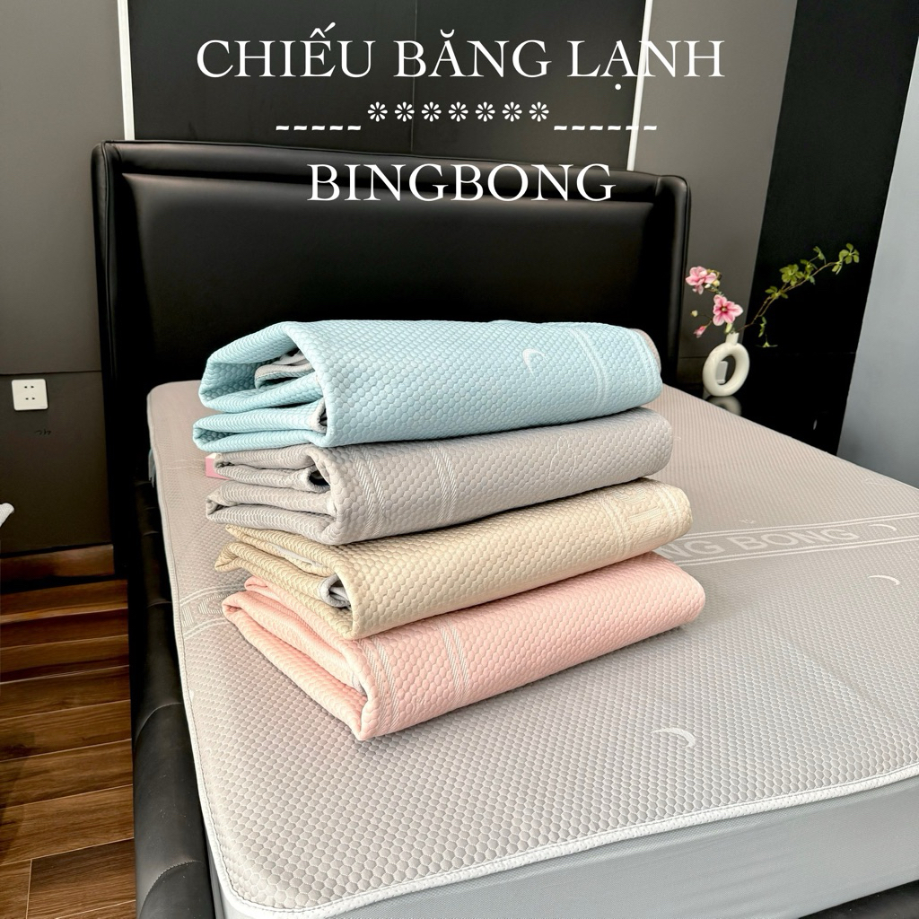 Set Chiếu Băng ICE 3D MAX BingBong – Chiếu Điều Hòa 3D Mát Lạnh, Bo Chun Theo Size Đệm