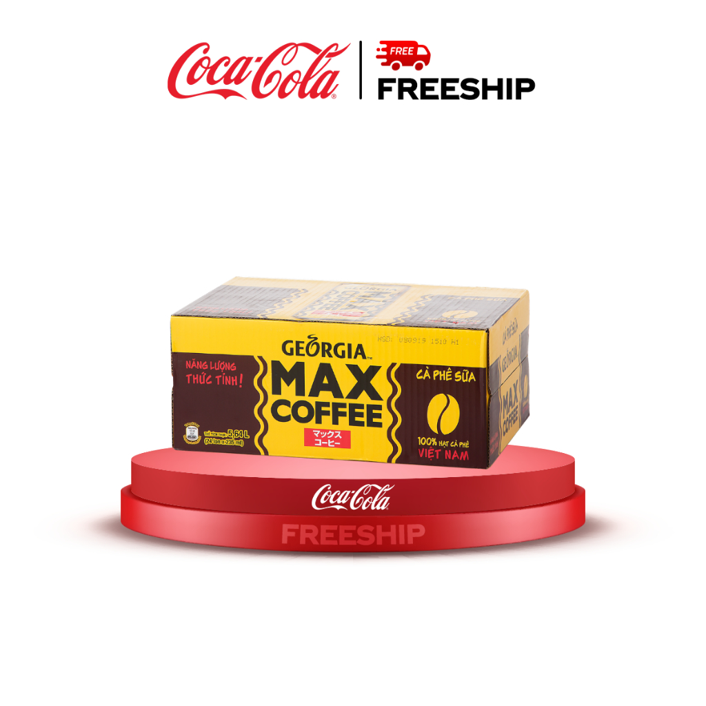Thùng 24 Lon Cà Phê Georgia Max Coffee 180ml/Lon Sale 25.3 Coca-Cola_SP