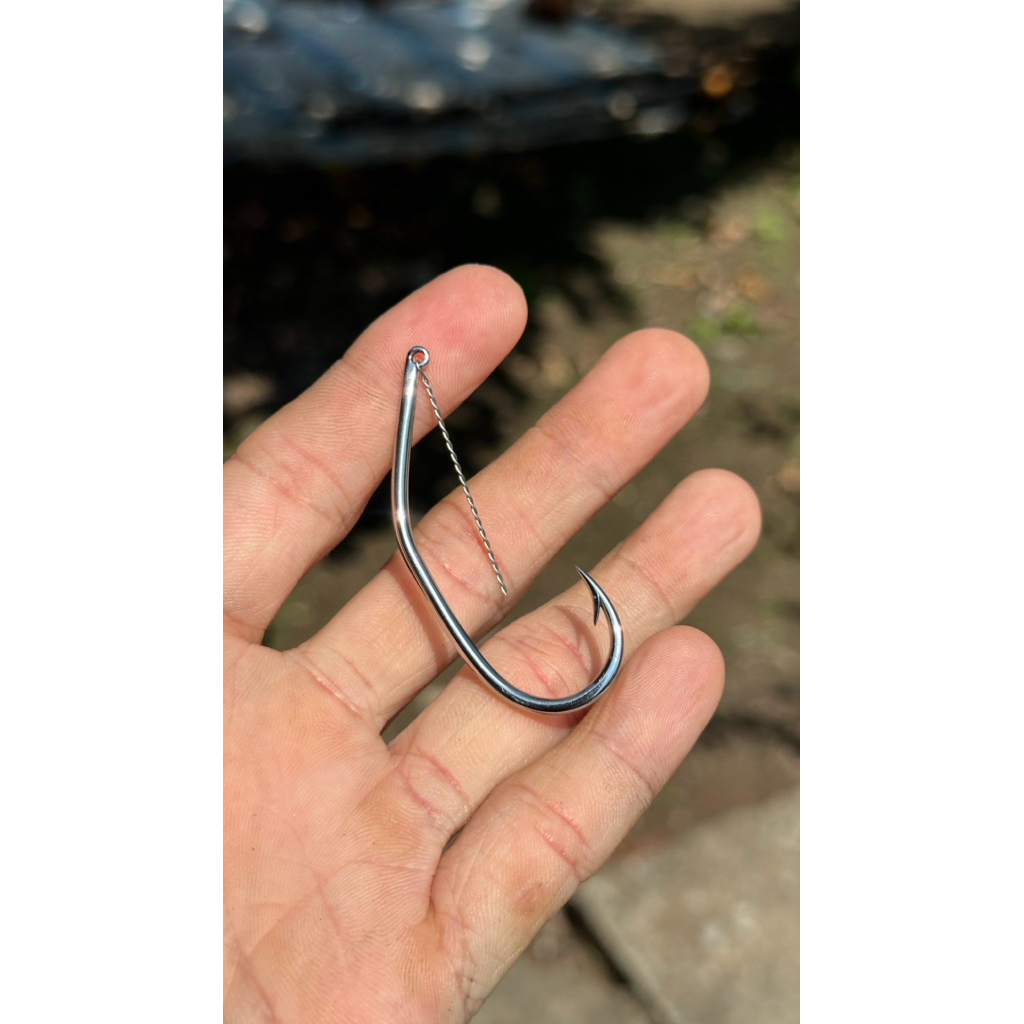 Lưỡi Câu Cá Lóc Hột Mít Thép Trắng 2.5 dài 5.2cm Phúc Hiệp Fishing