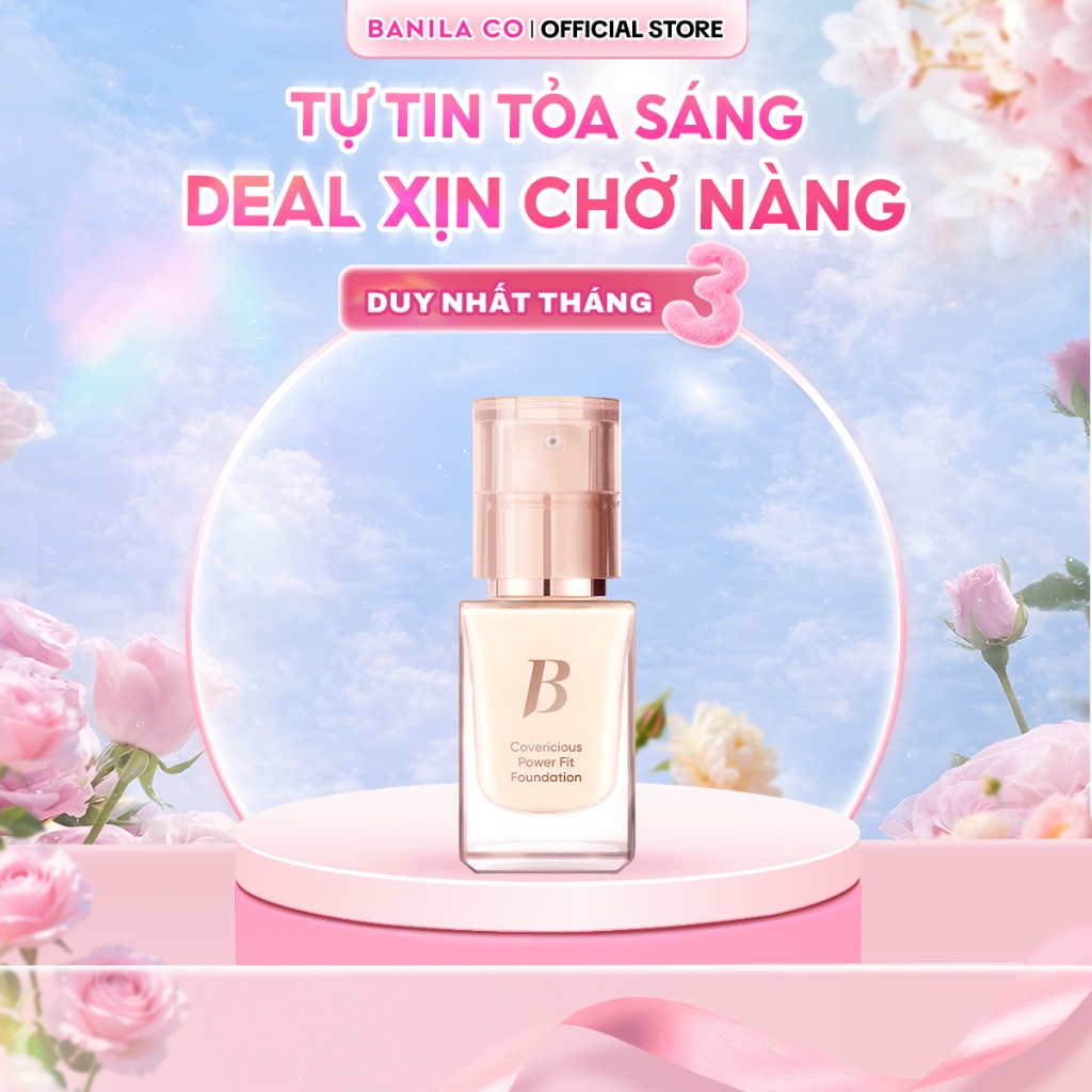 [Hàng mới về] Kem nền mịn lì độ che phủ cao Banila Co Covericious Power Fit Foundation SPF45 PA++ 14