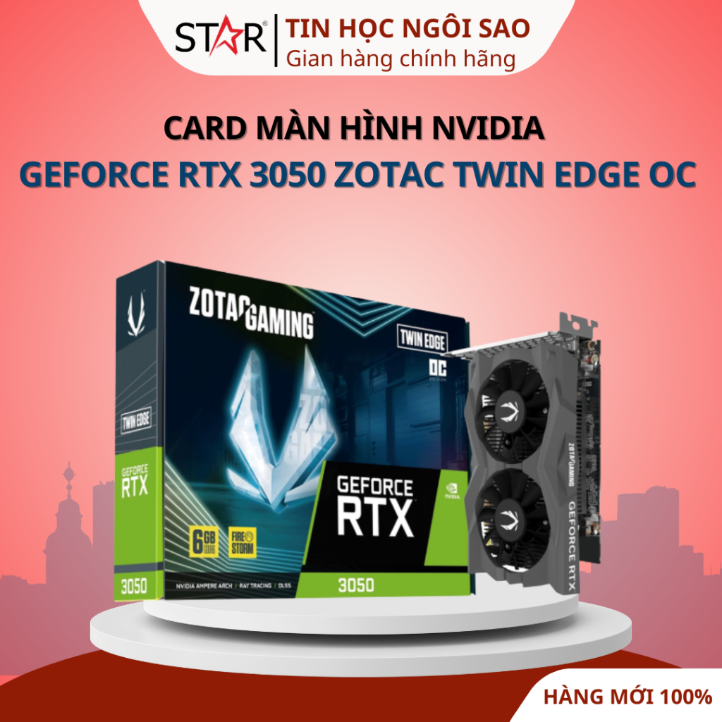 Card Màn Hình NVIDIA GeForce RTX 3050 ZOTAC Twin Edge OC - Bảo hành 36 tháng