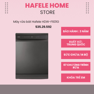 Máy Rửa Bát Hafele Độc Lập HDW-F601G 535.29.592 - 7 Chương Trình Rửa - Tự Động Mở Cửa