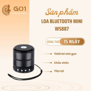 Loa bluetooth mini ws887 growntech chính hãng bass mạnh hay cổng aux