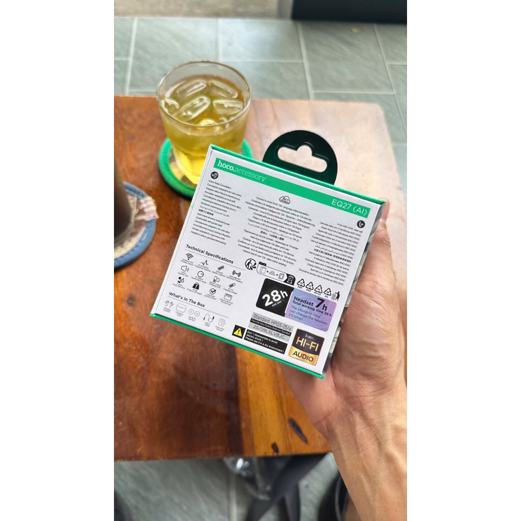 Tai nghe phiên dịch AI thông minh Hoco EQ27 Fun ANC+ENC