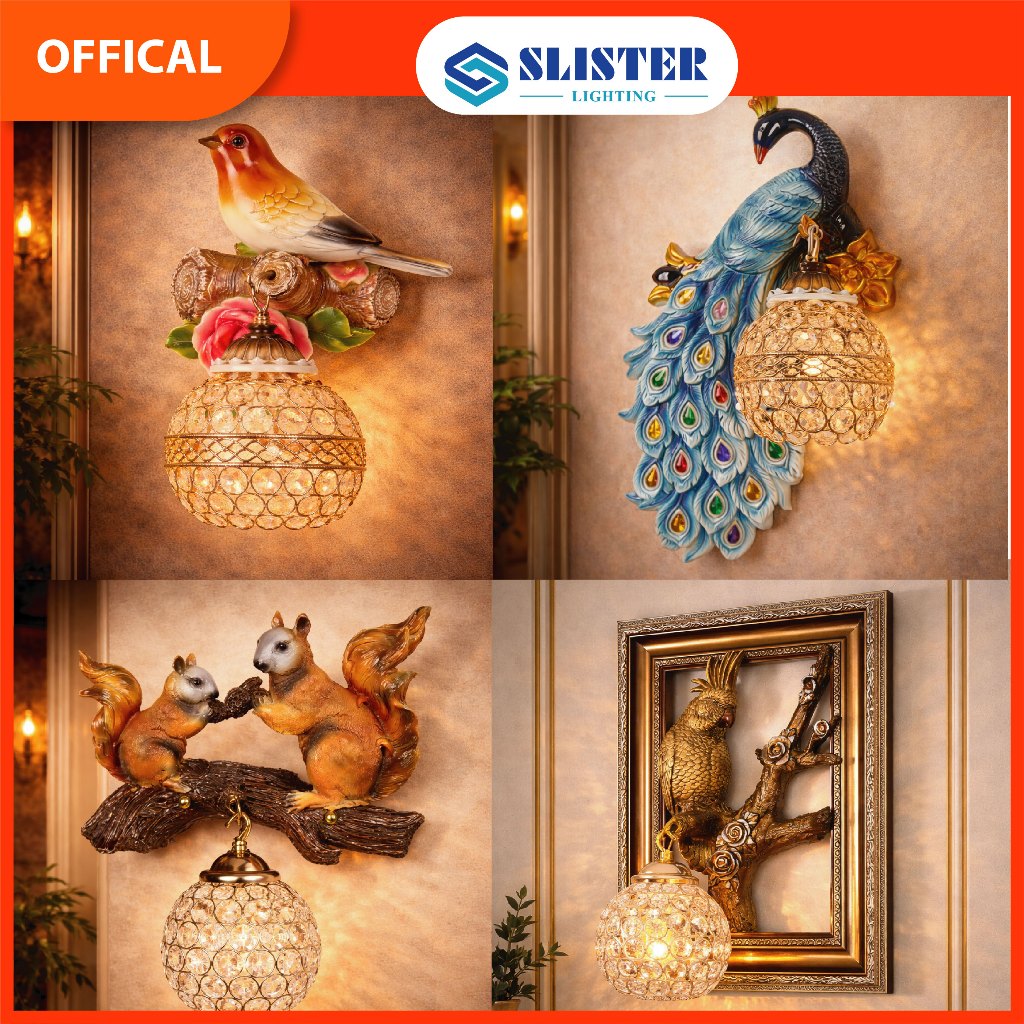 ĐÈN TƯỜNG CỔ ĐIỂN BỘT ĐÁ – CHAO THỦY TINH CAO CẤP