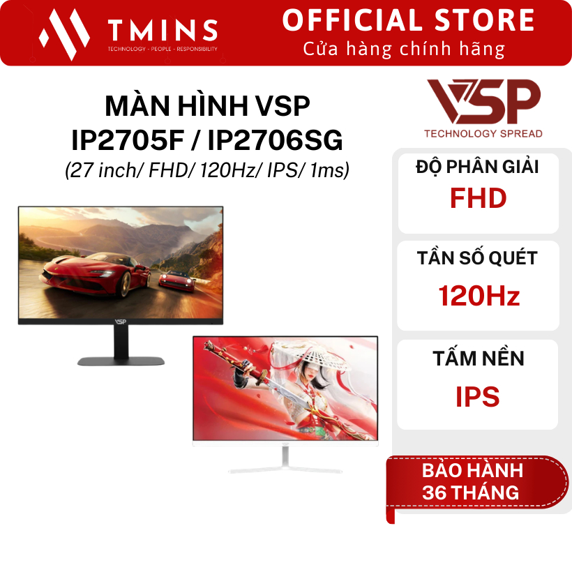 Màn hình VSP IP2705F / IP2706SG (27 inch/ FHD/ 120Hz/ IPS/ 1ms) - Hàng chính hãng